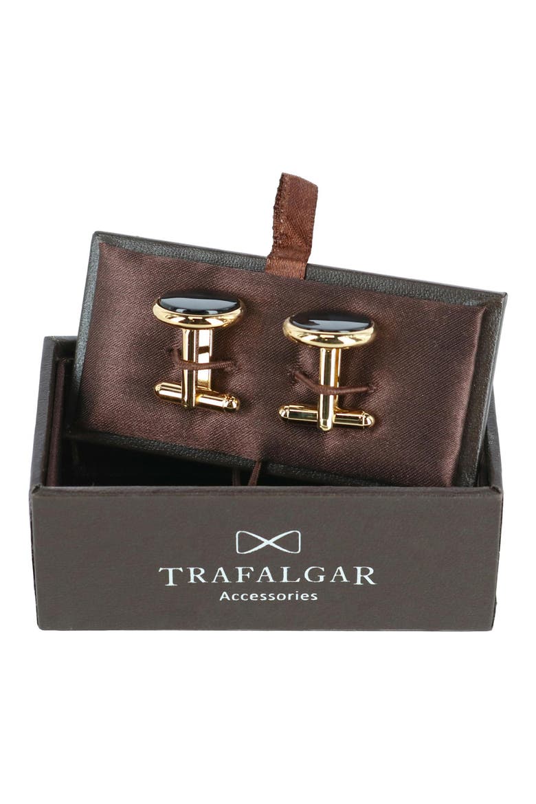 Sutton Onyx Cuff Links, Alternate, color, YELLOW