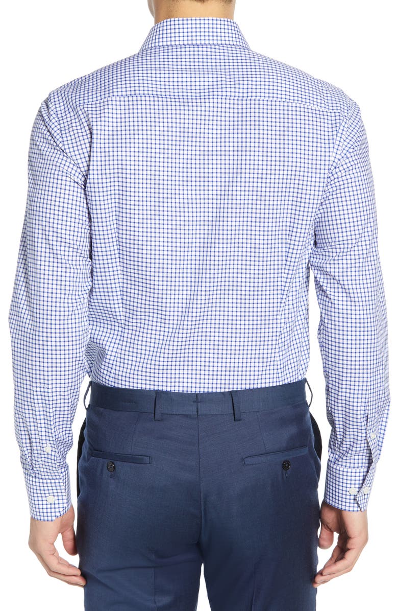 Eton Slim Fit Check Dress Shirt, Alternate, color, 