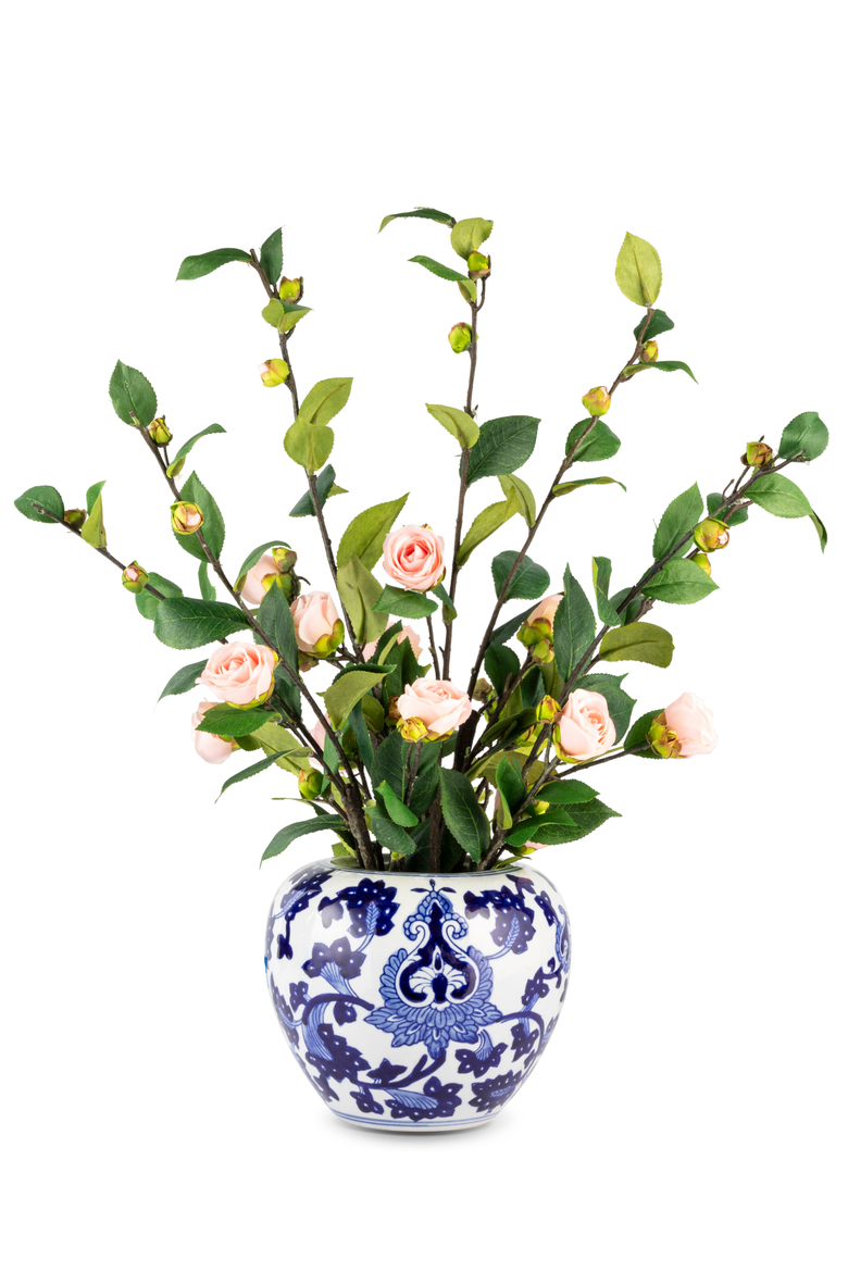 Beau Toile Rose Branch Arrangement, Main, color, Pink