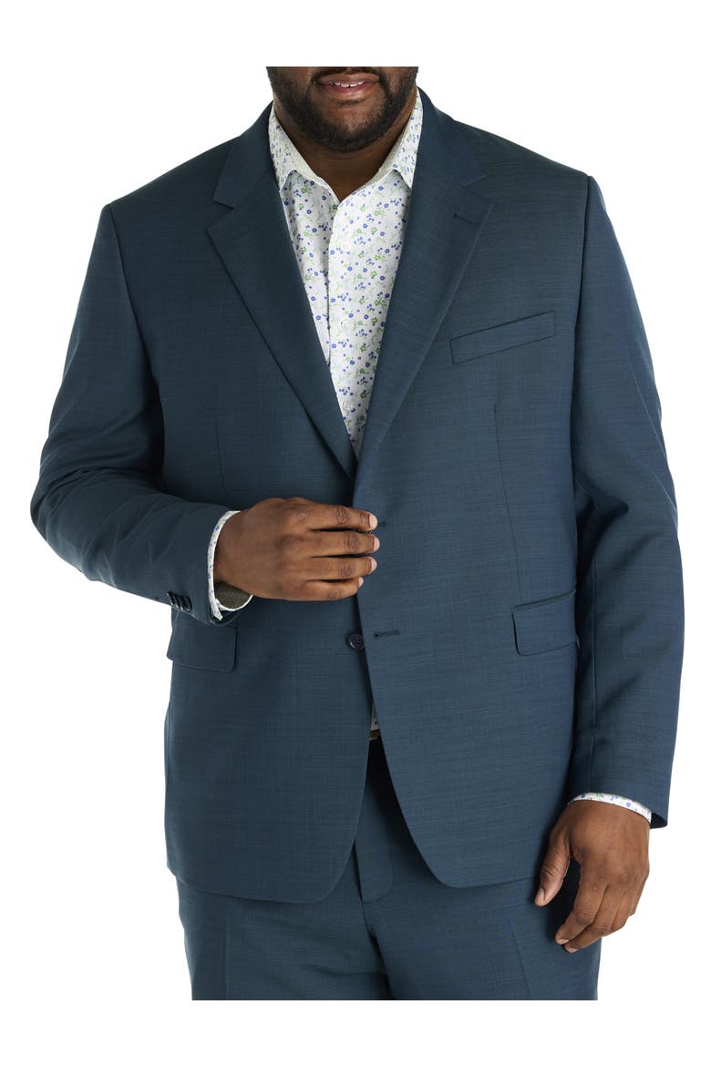 Big & Tall Solid Suit Jacket, Main, color, TEAL