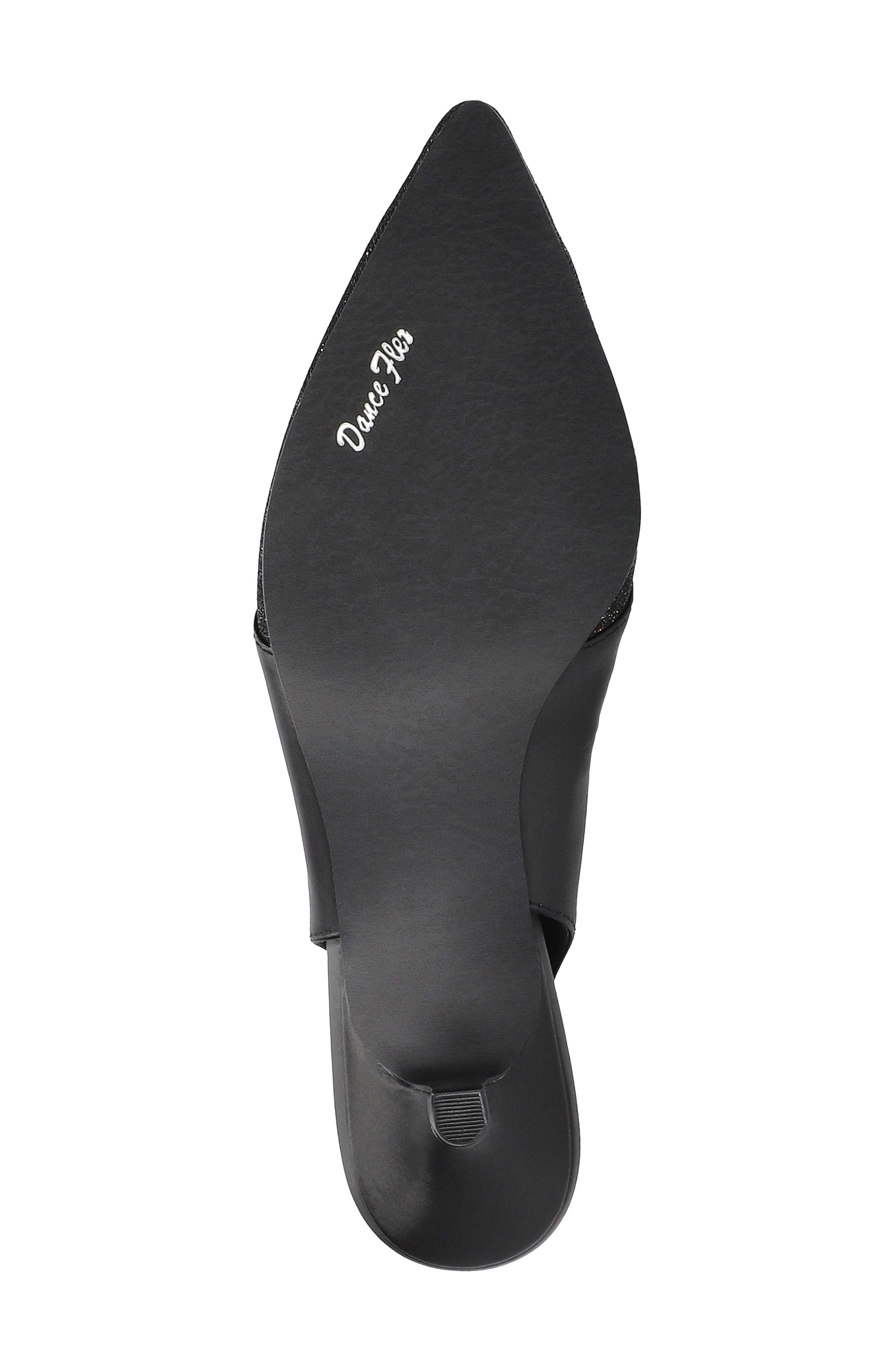 EASY STREET Vivid Kitten Heel Slingback Pump, Alternate, color, Black Satin-Glitter