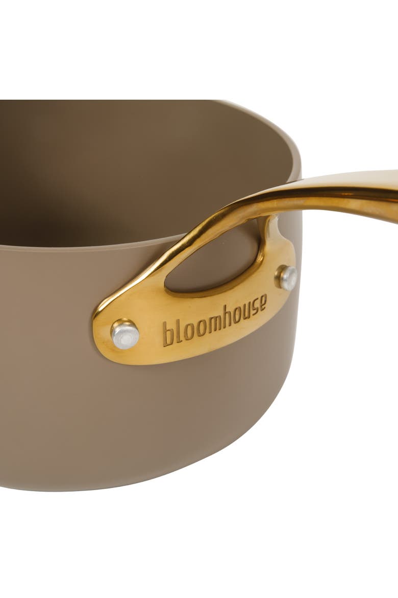 8 Piece Pots and Pans Heavy Duty Aluminum Premium PFA Free Ceramic Nonstick Dutch Oven Pot with Lid, Alternate, color, Cappuccino Cream