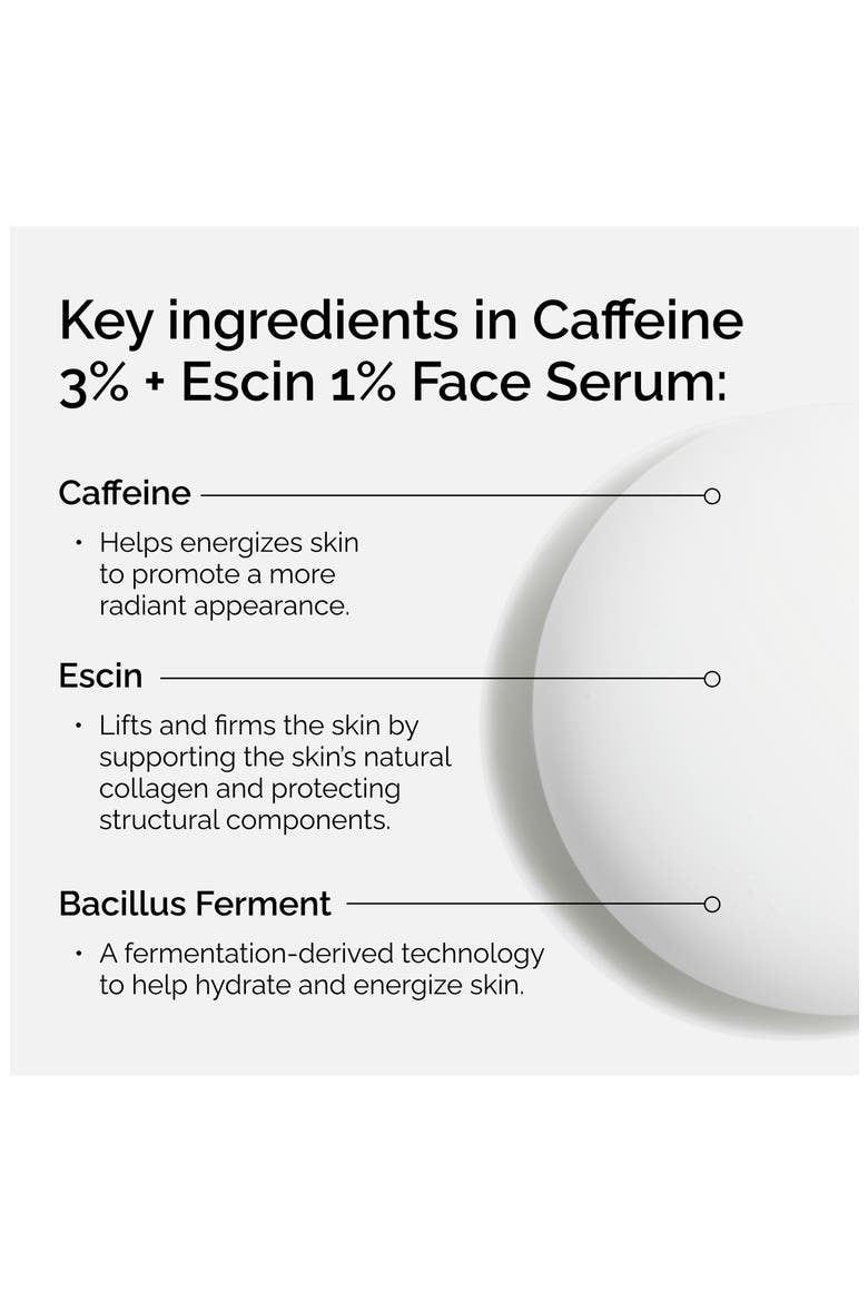 Caffeine 3% + Escin 1% Face Serum, Alternate, color, NO COLOR