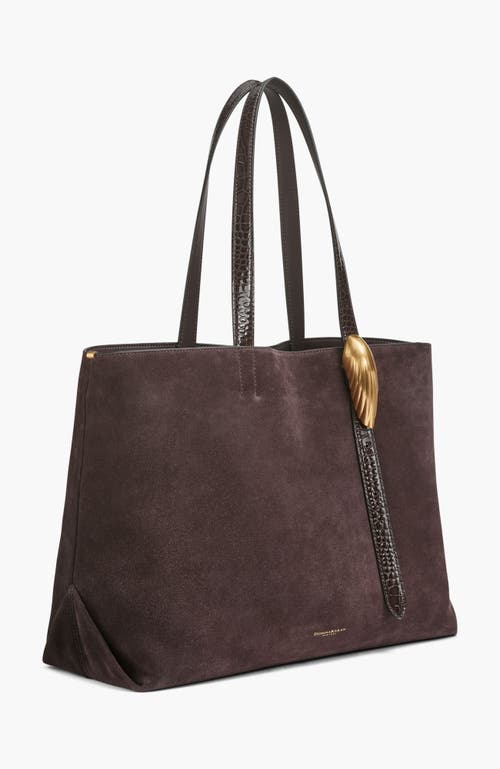 Donna Karan New York Georgette Suede Tote In Purple