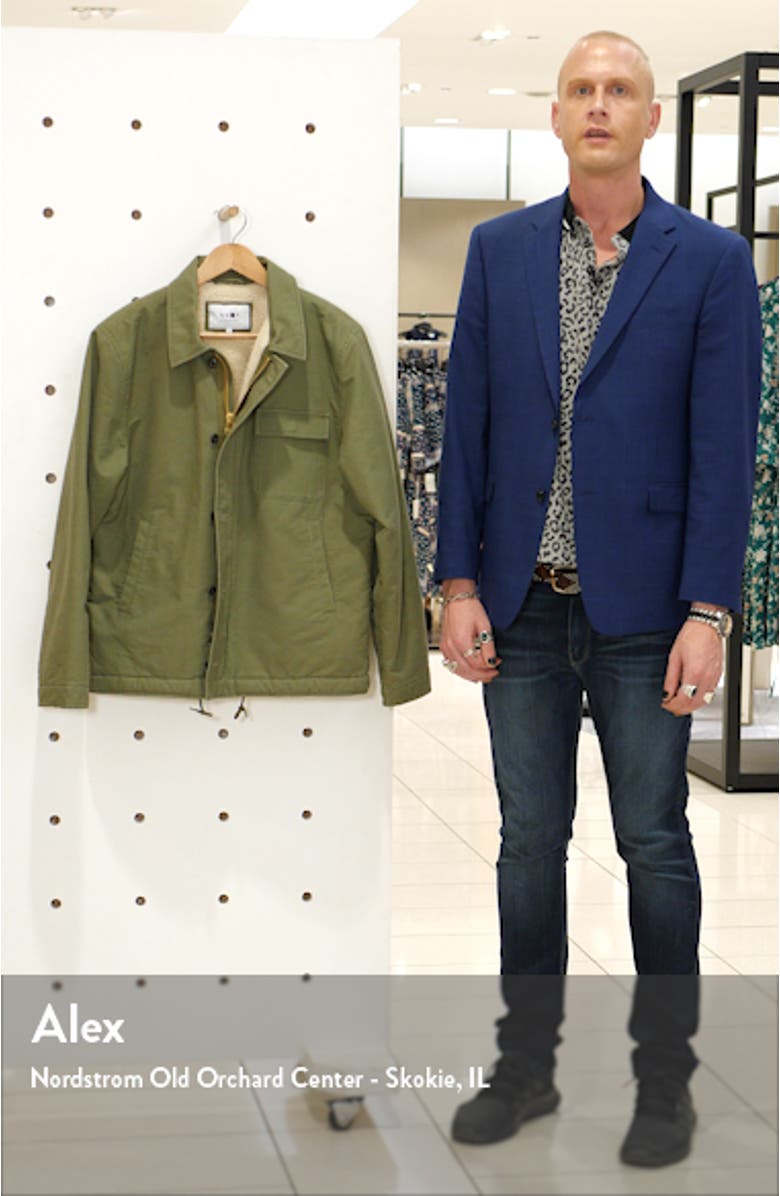 Rock Slim Fit Faux Fur Lined Jacket, sales video thumbnail