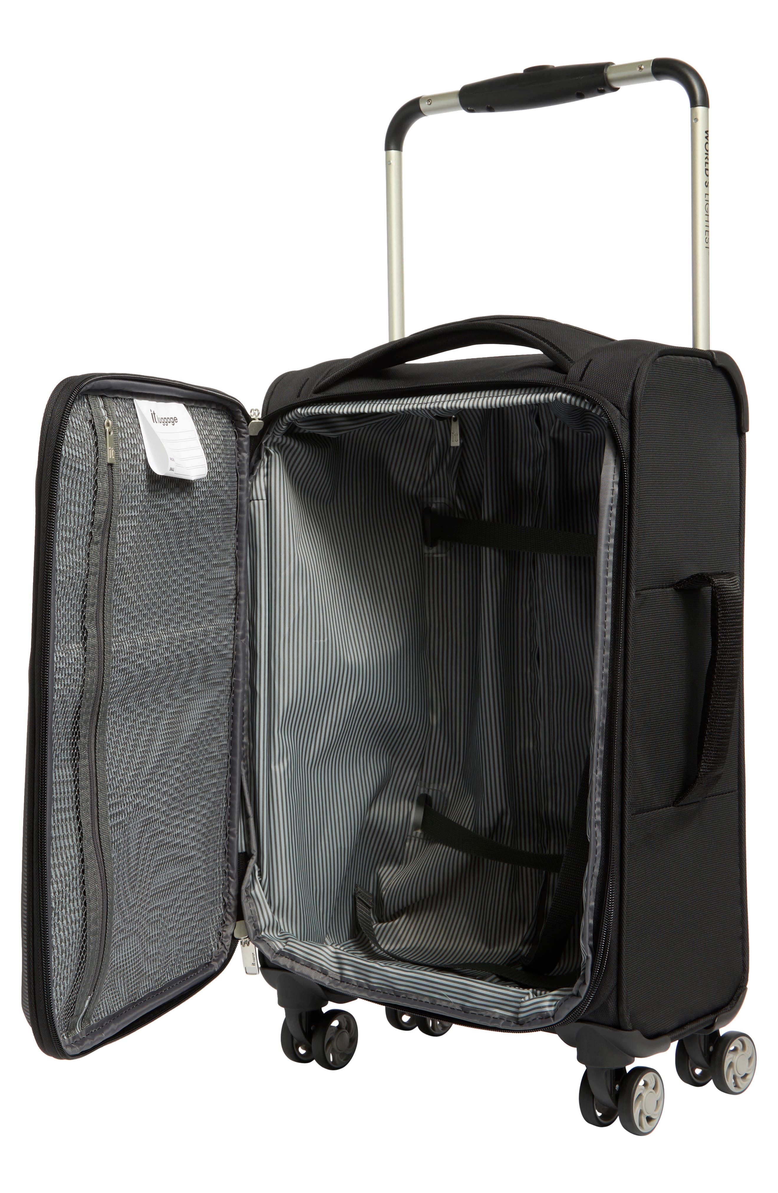 IT LUGGAGE Debonair 21-Inch Softside Carry-On Luggage, Alternate, color, Black/ White