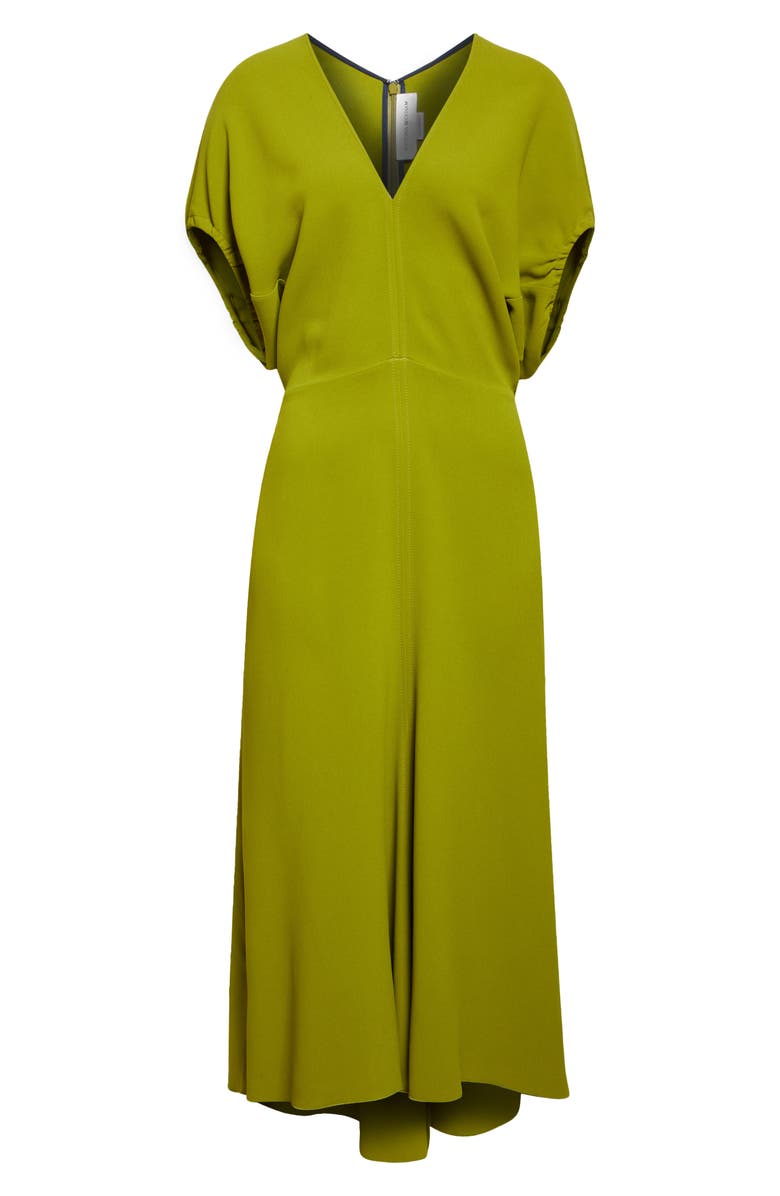 Victoria Beckham Blouson Midi Dress, Alternate, color, Parakeet