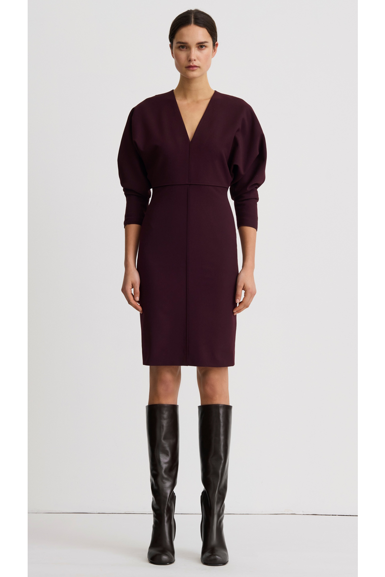 V-Neck Dolman Dress, Main, color, Plum