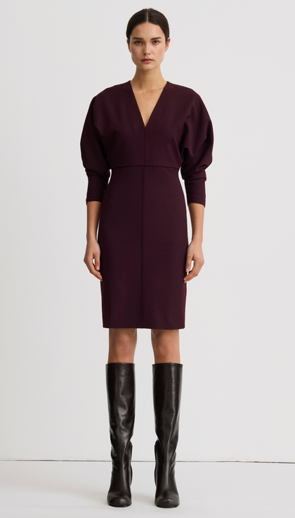 V-Neck Dolman Dress