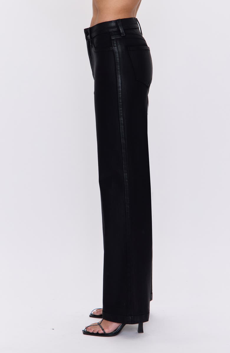 Pistola Lana Wide Leg Jeans, Alternate, color, Coated Noir