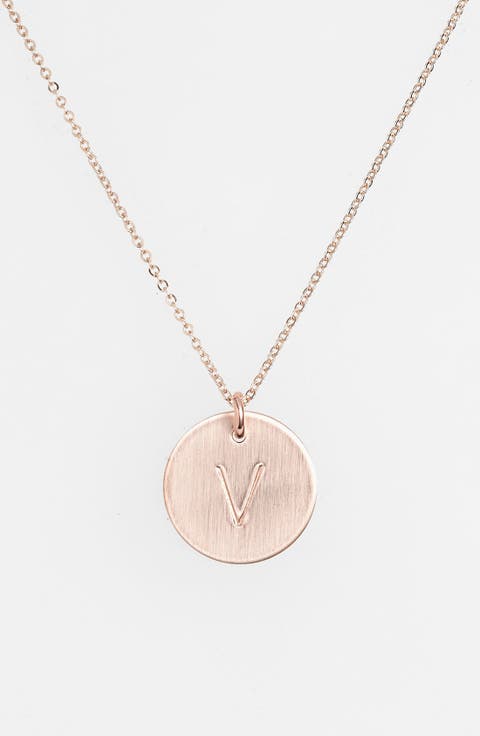 14k-Gold Fill Initial Disc Necklace