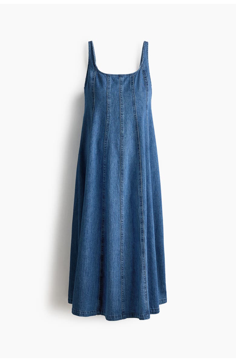 H&M Mama Denim Midi Dress, Main, color, Denim Blue