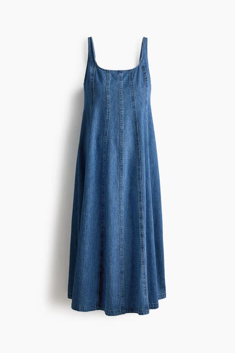 Mama Denim Midi Dress