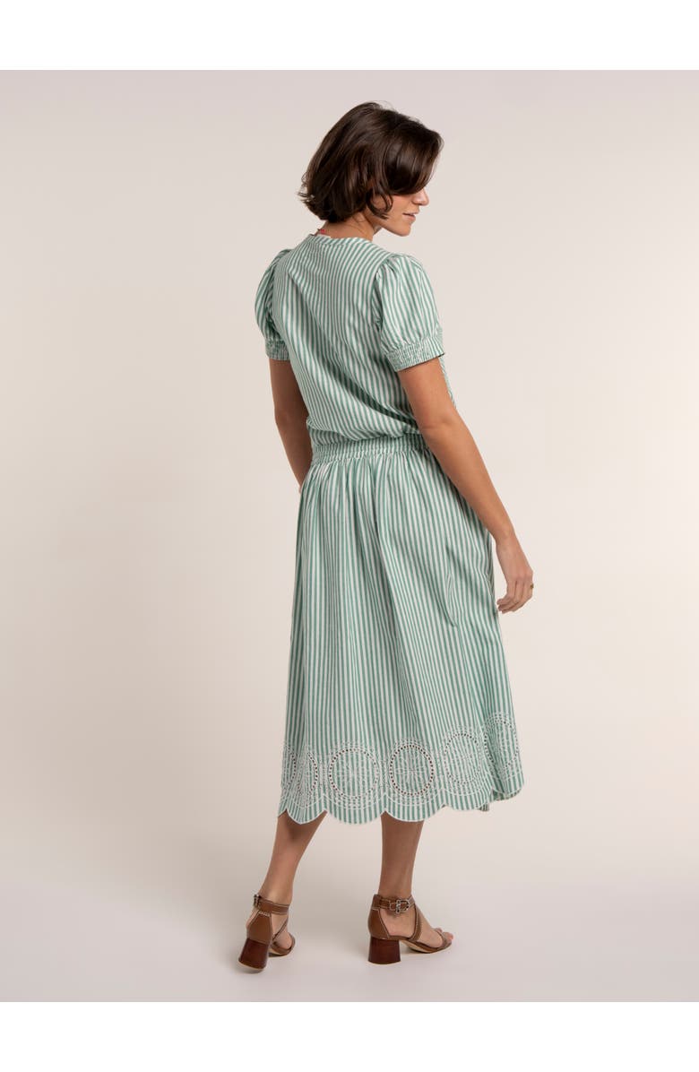 Brakeburn Hannah Embroidery Midi Skirt, Alternate, color, Green