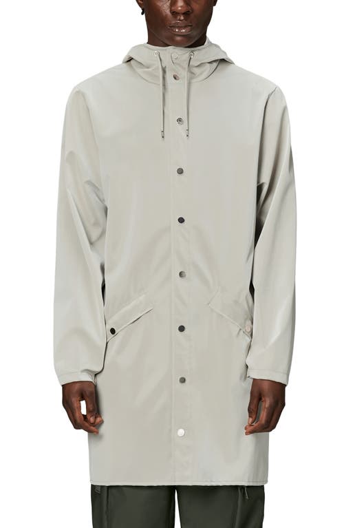 Rains Waterproof Hooded Long Rain Jacket In Matrix