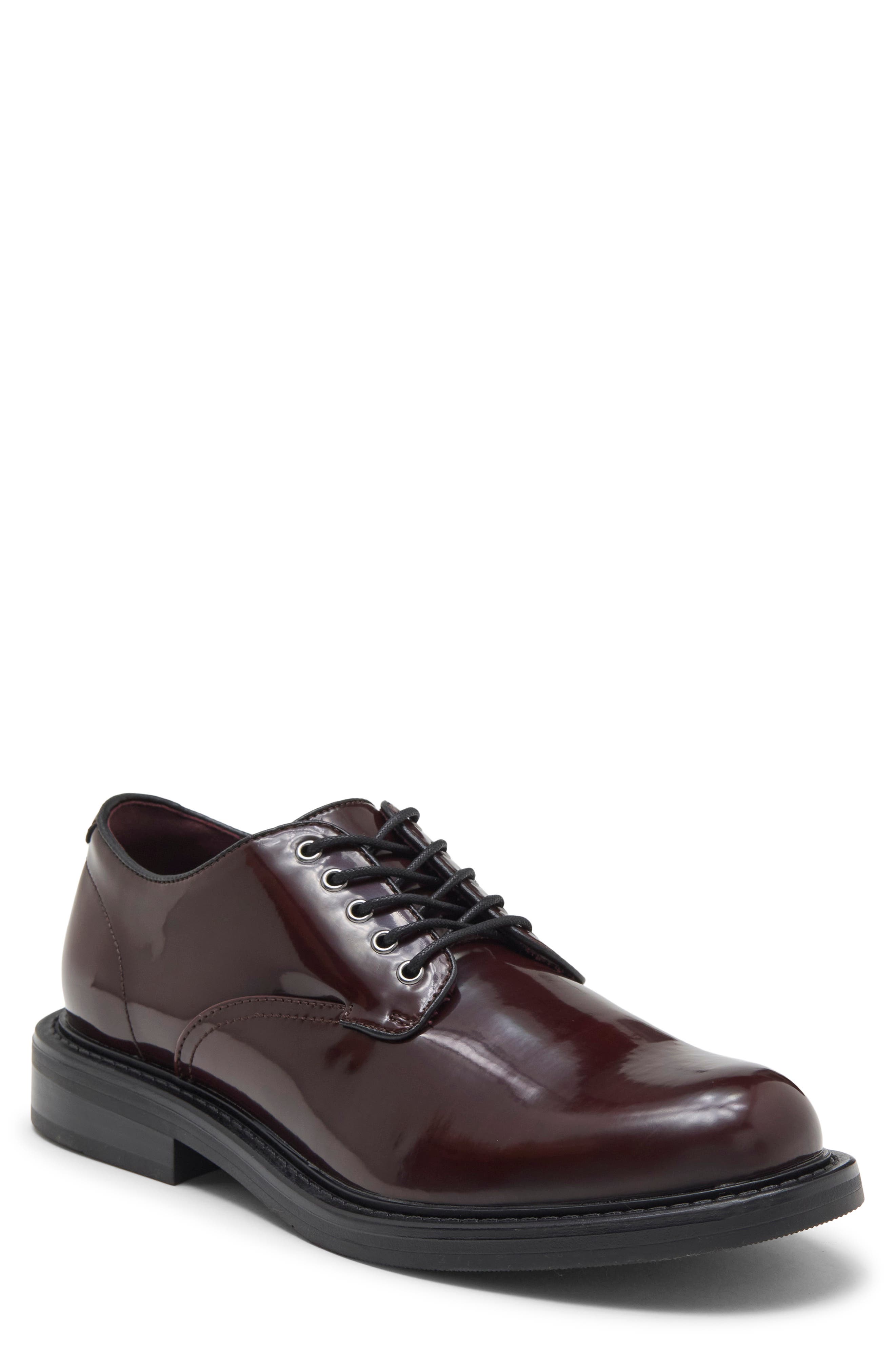 Darcio Faux Leather Plain Toe Derby