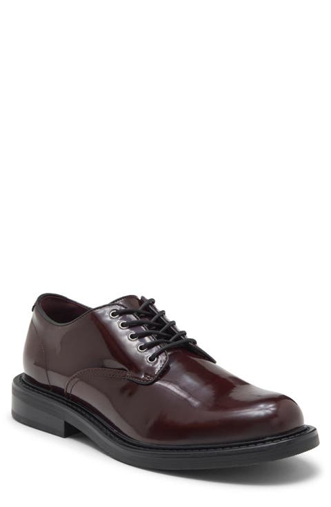 Darcio Faux Leather Plain Toe Derby