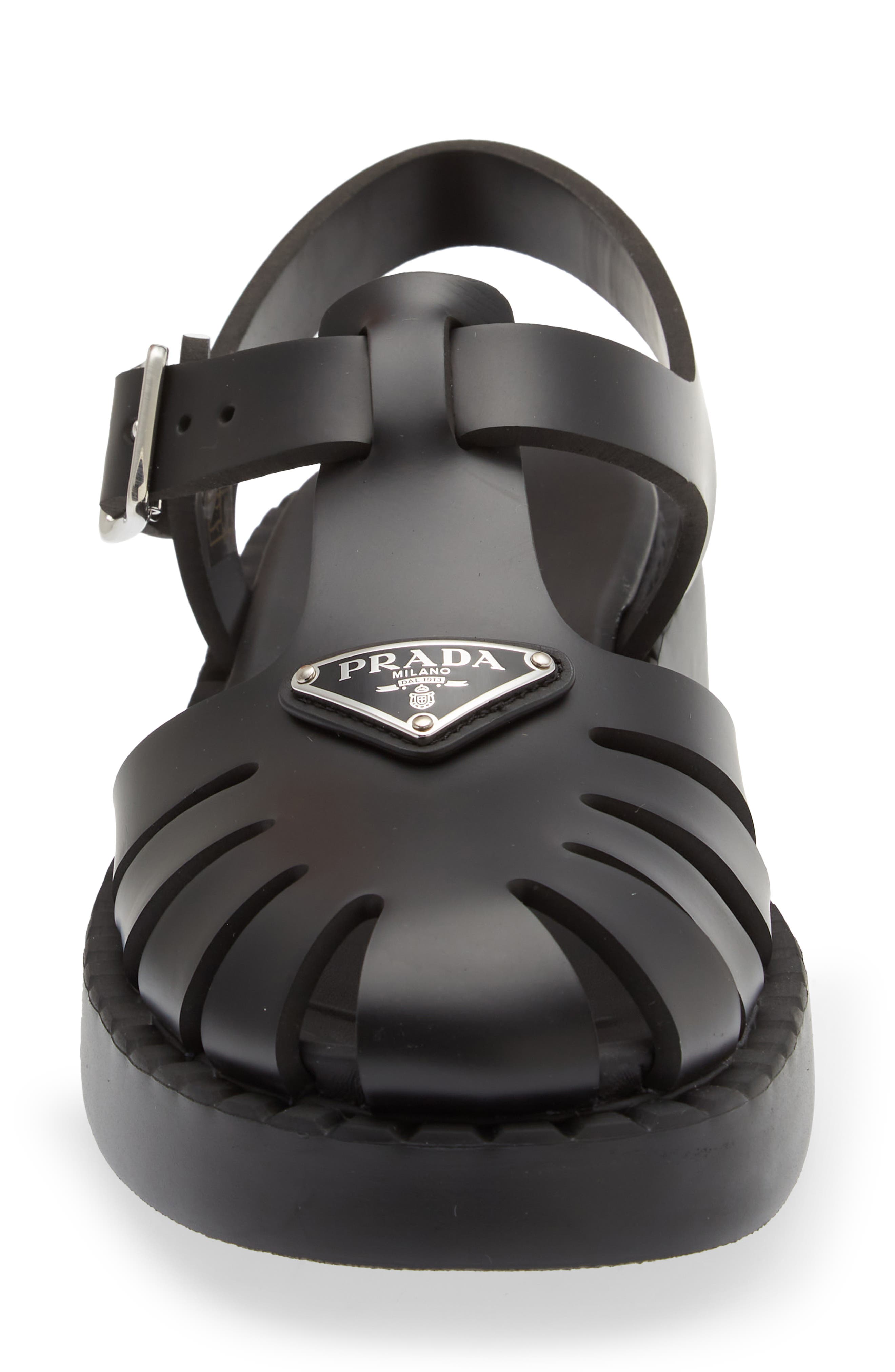 Logo Fisherman Sandal, Alternate, color, NERO