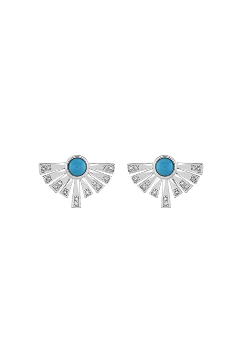 Egyptian Turquoise Studs, Main, color, Sterling Silver