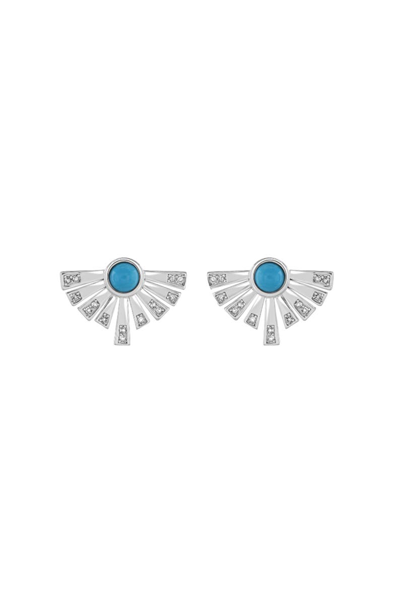 Lucy Quartermaine Egyptian Turquoise Studs, Main, color, Sterling Silver