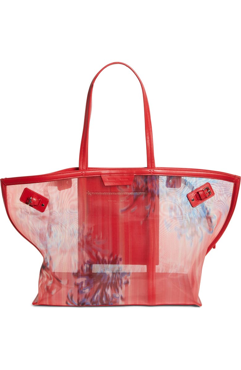 Proenza Schouler Days Mesh Carryall Tote, Main, color, Flame Multi