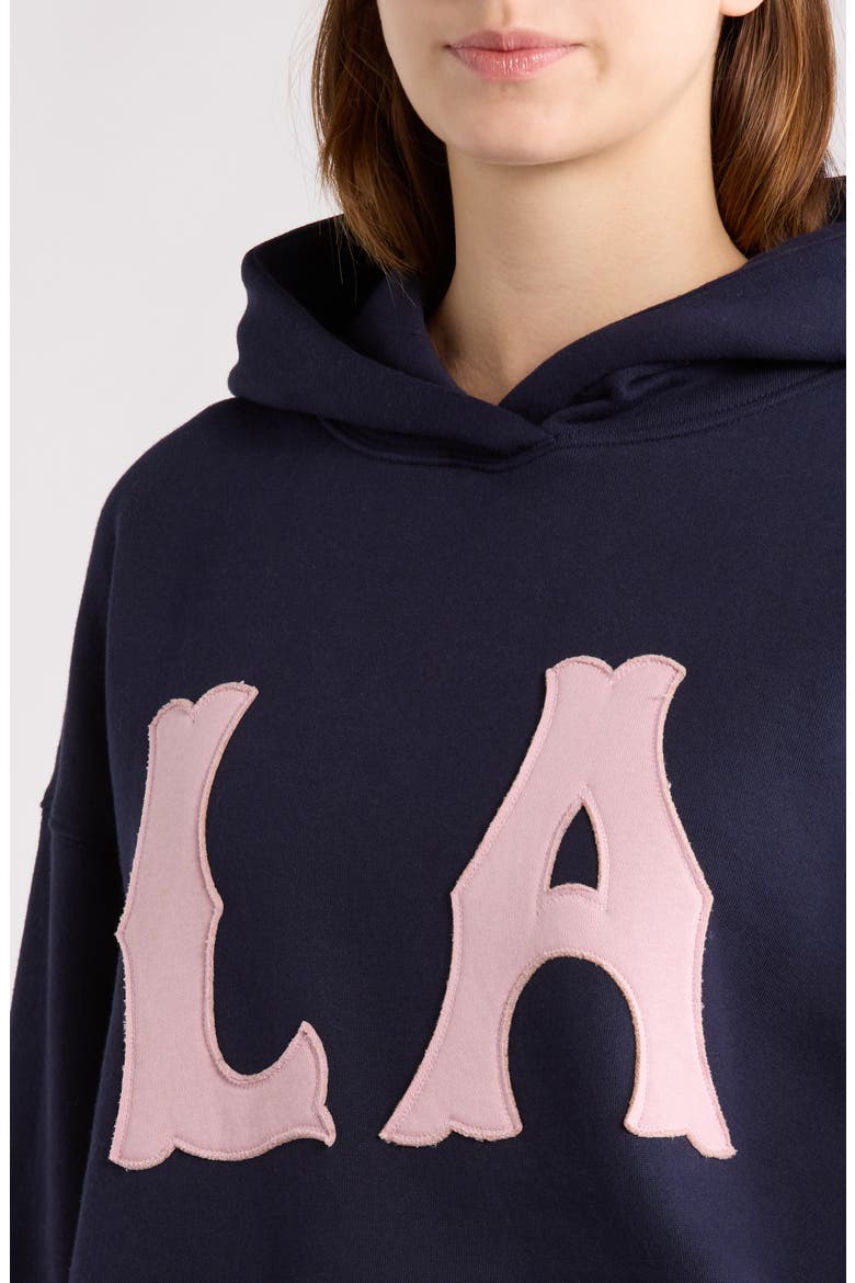 LA Cotton Blend Hoodie, Alternate, color, NAVY