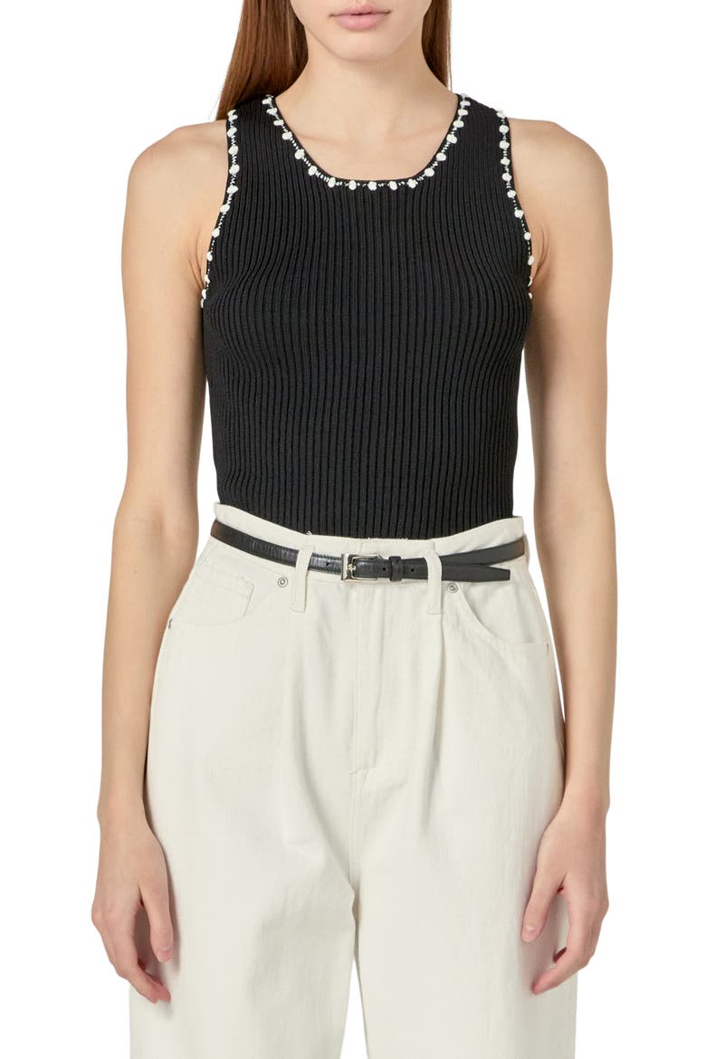 Rib Tank, Main, color, BLACK/ WHITE