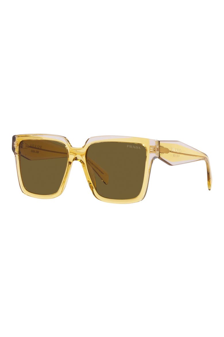 56mm Square Sunglasses, Alternate, color, DARK BROWN