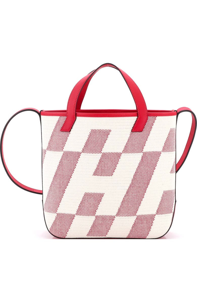 Pre-Owned Hermes Cabas H en Biais Tote Canvas with Leather 27, Main, color, Framboise