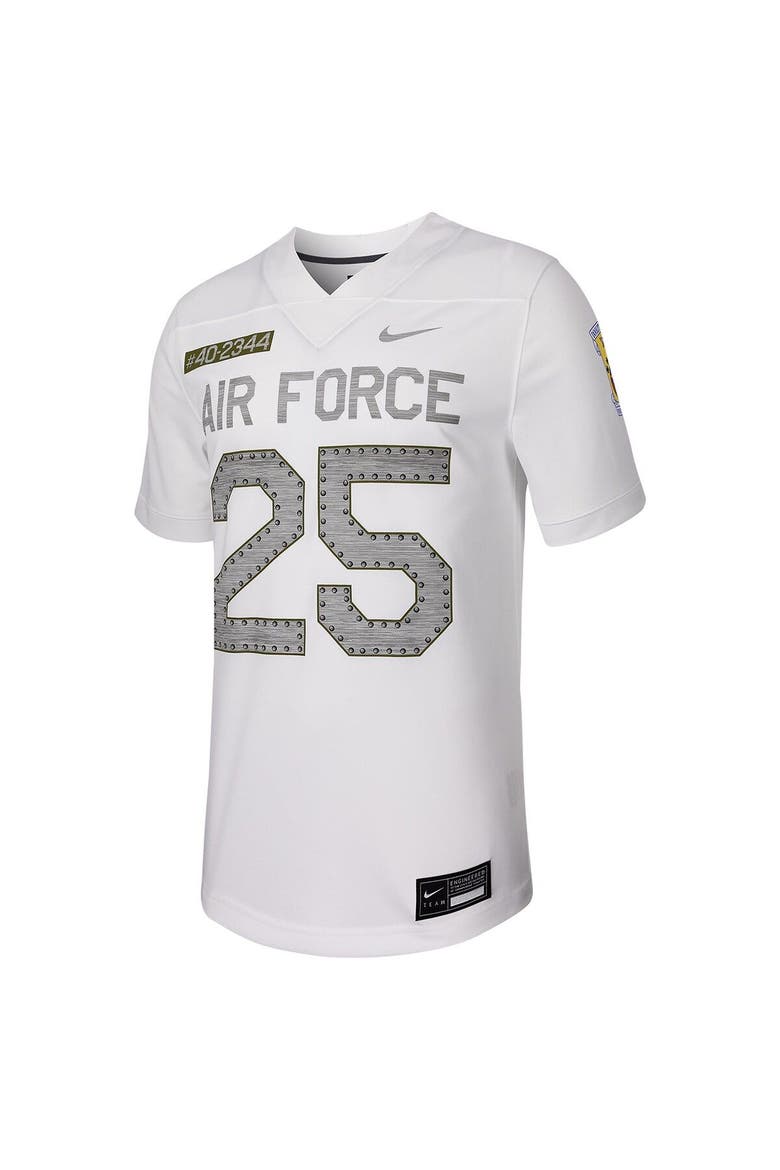 Men's Nike #25 White Air Force Falcons Untouchable Football Replica Jersey, Alternate, color, White