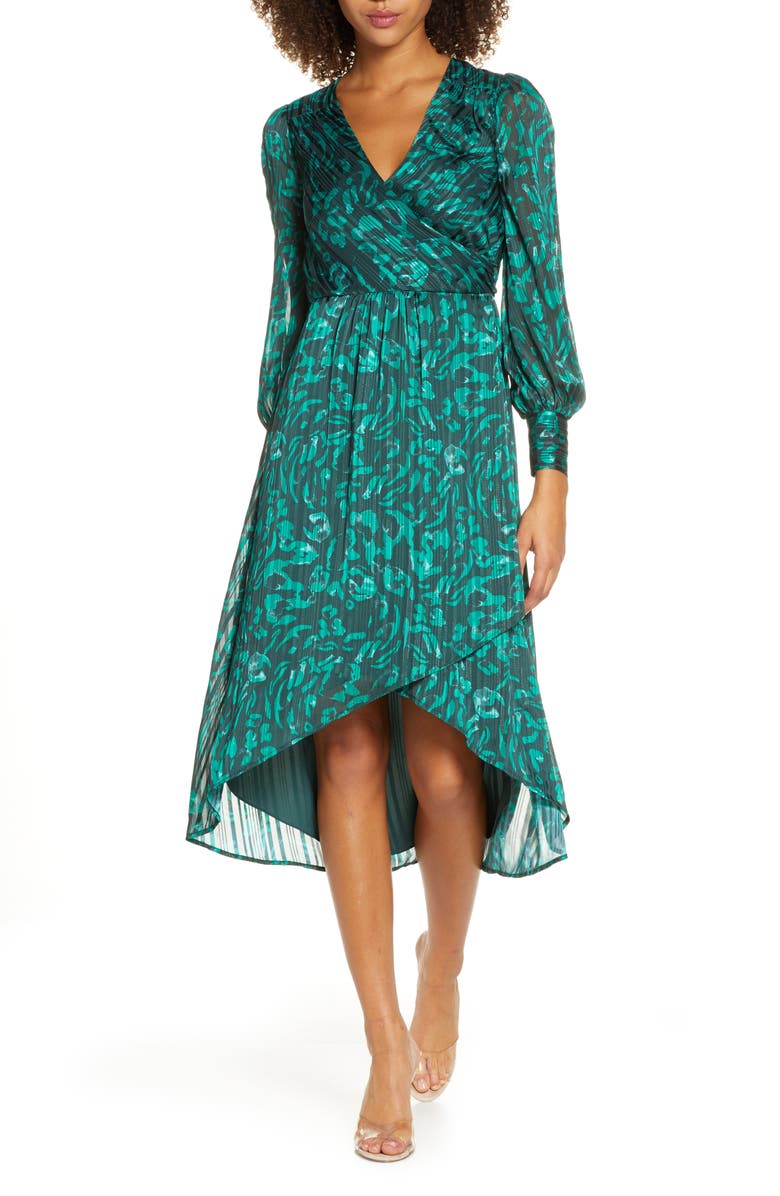 Ali & Jay No Regrets Long Sleeve Jacquard Dress, Main, color, 
