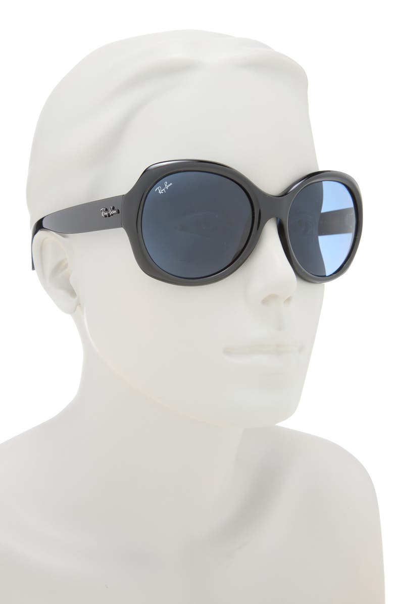 Ray-Ban 57mm Round Sunglasses, Alternate, color, Black