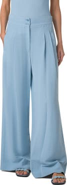 Akris punto Florence High Waist Wide Leg Pants