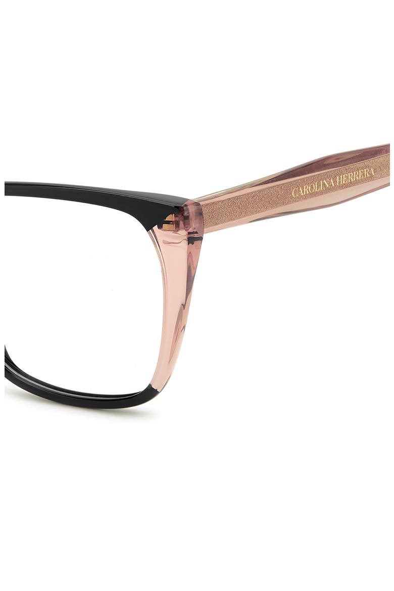 55mm Cat Eye Optical Glasses, Alternate, color, BLACK PINK