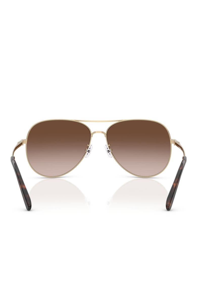58mm Pilot Sunglasses, Alternate, color, LIGHT GOLD / BROWN GRADIENT