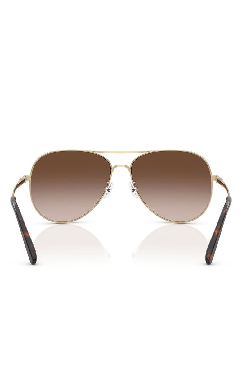 Tory Burch 60mm Pilot Sunglasses, Alternate, color, 
