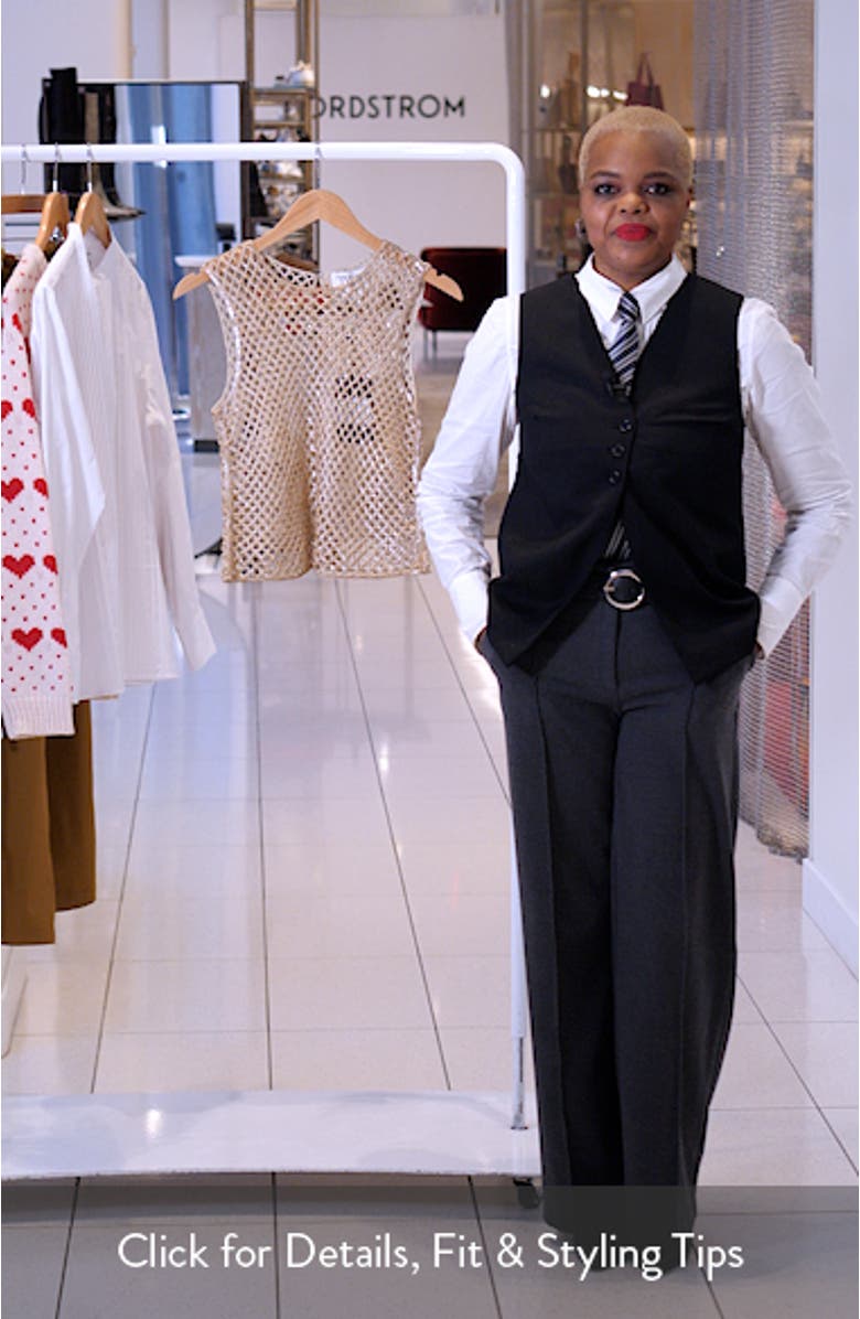 Sequin Open Stitch Sleeveless Tank, sales video thumbnail