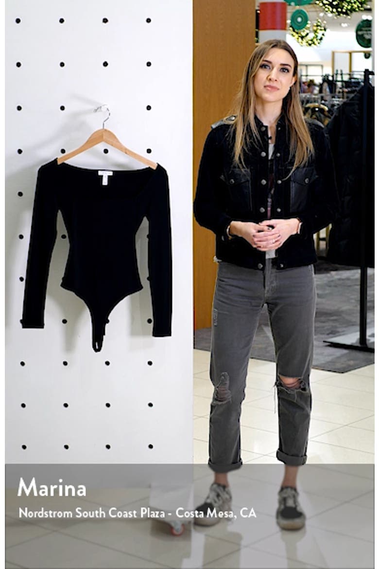 Square Neck Long Sleeve Bodysuit video