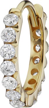 MARIA TASH Invisible Set Diamond Single Clicker Hoop Earring