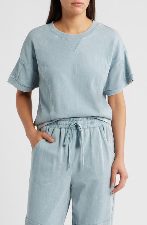 Short Sleeve Cotton Sweatshirt