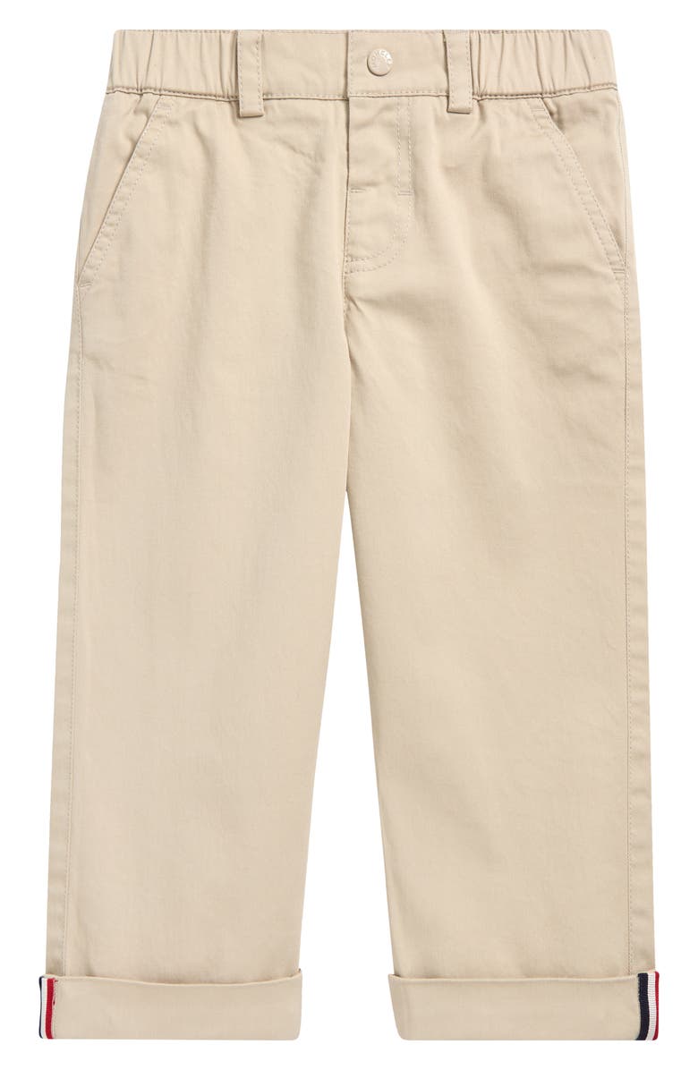 Moncler Kids' Cuffed Chinos, Main, color, Beige