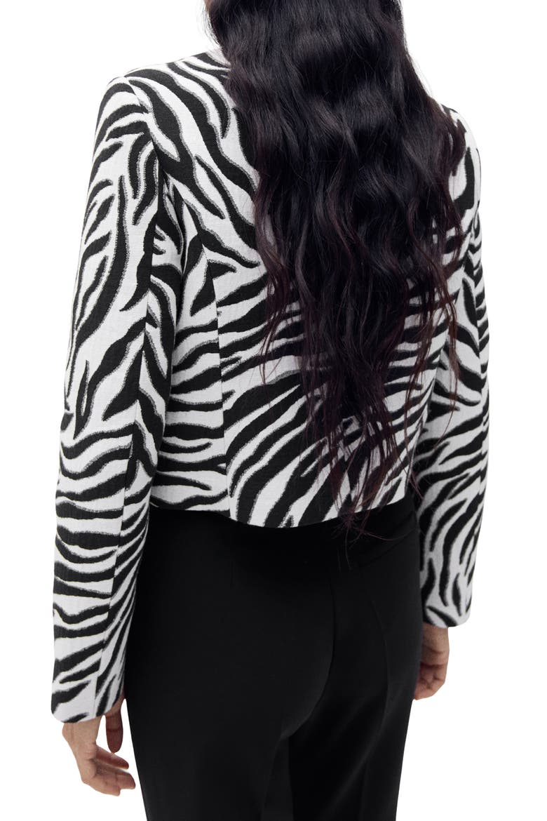 Zebra Print Jacket, Alternate, color, BLACK