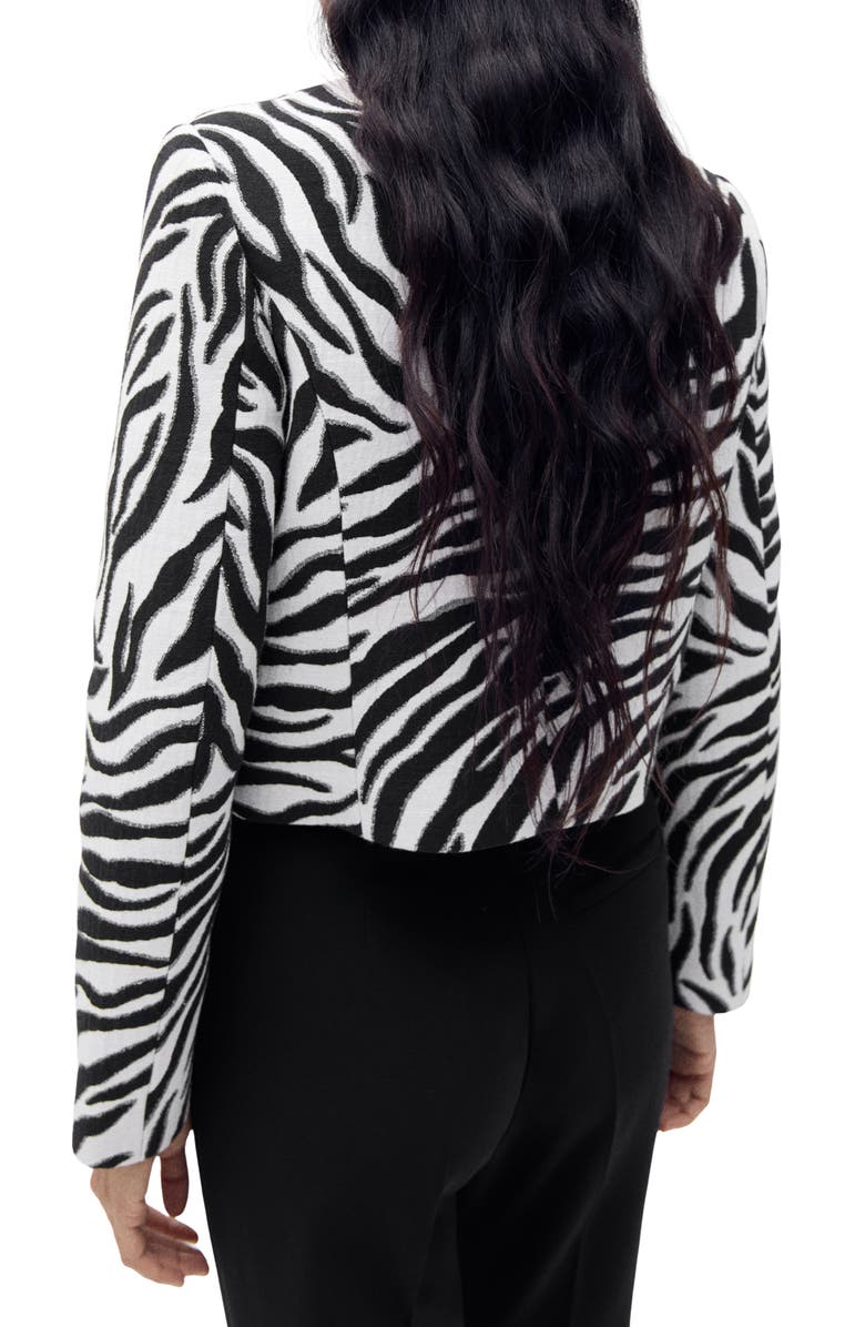MANGO Zebra Print Jacket, Alternate, color, 