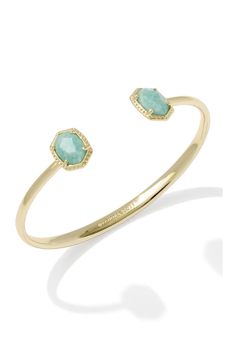 Daphne Frame Stone Cuff Bracelet, Alternate, color, GOLD TEAL AMAZONITE