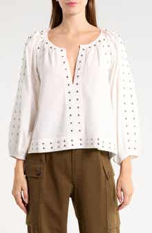 The Bodega Studded Cotton Poplin Top