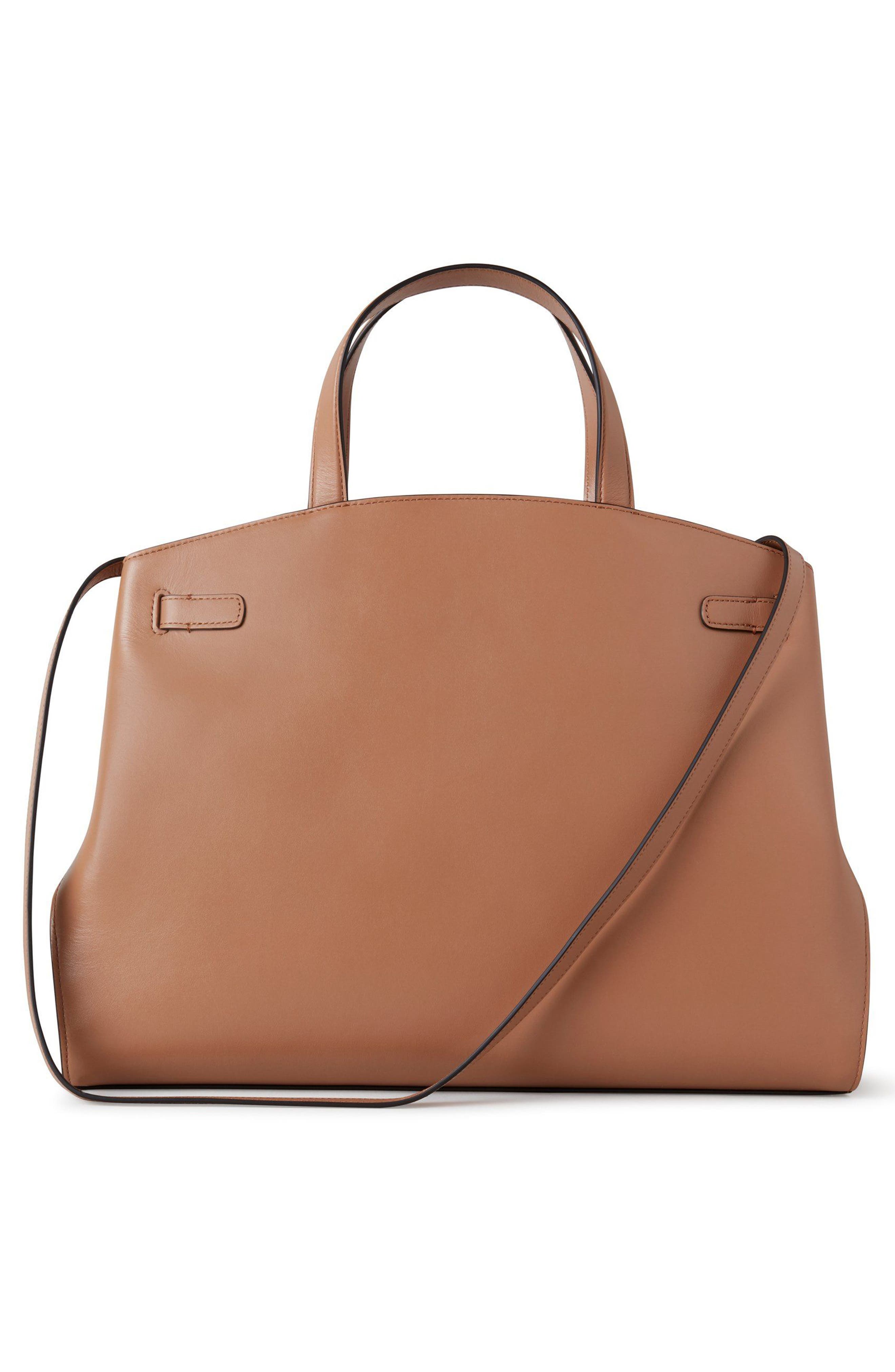 Pimlico High Gloss Leather Tote, Alternate, color, SABLE