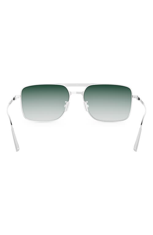 Dior Blacksuit S17u 54mm Rectangular Sunglasses In Green
