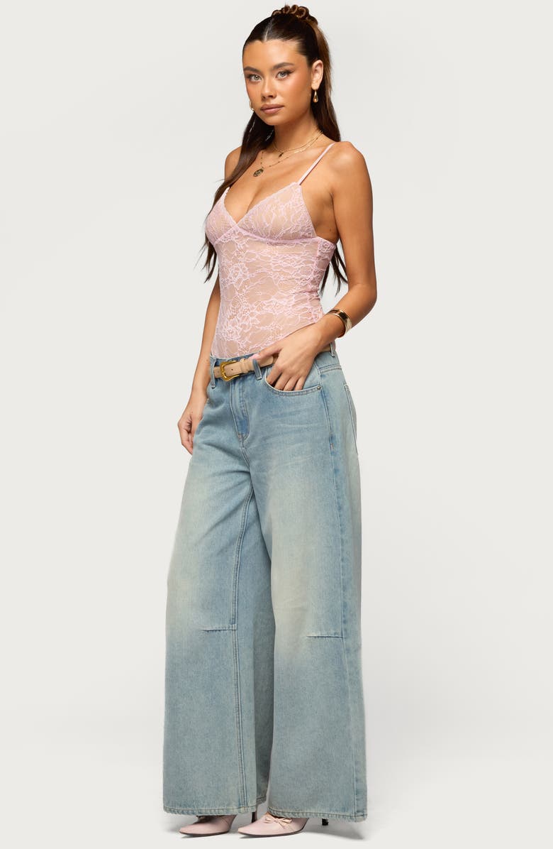 EDIKTED Nolyn Lace Bodysuit, Alternate, color, 