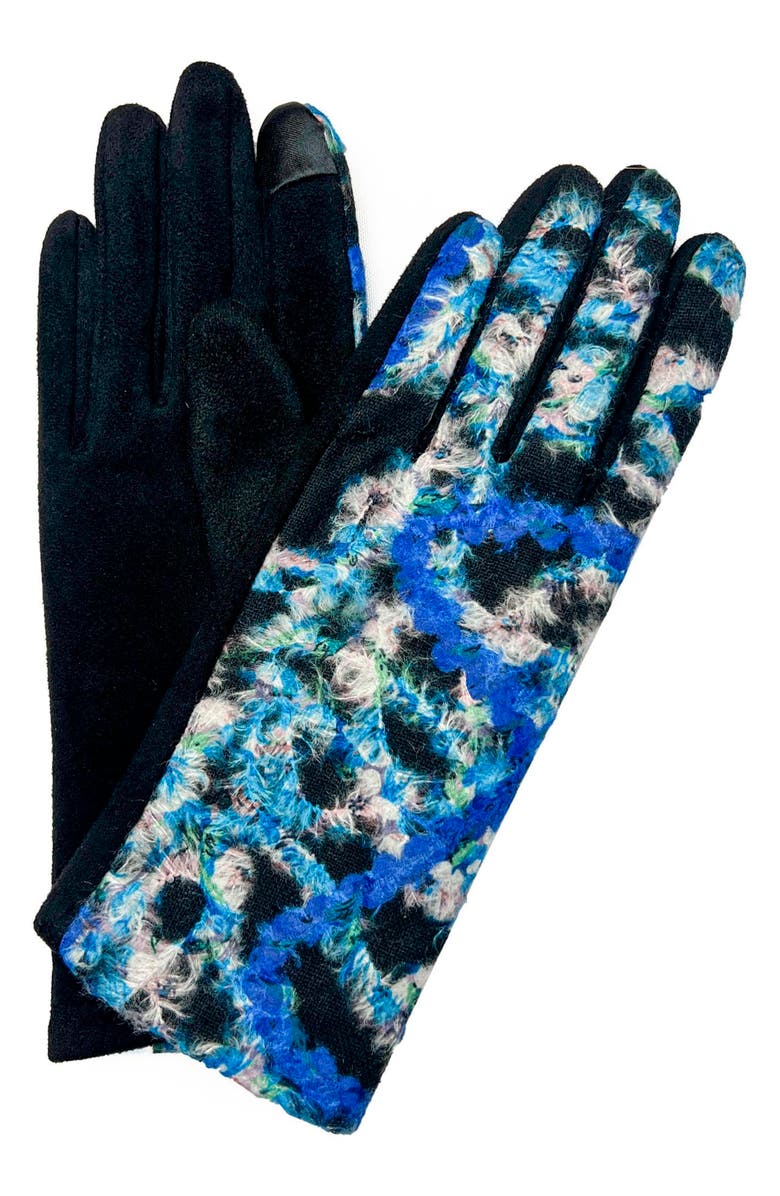 MARCUS ADLER Abstract Jersey Touchscreen Gloves, Main, color, Blue