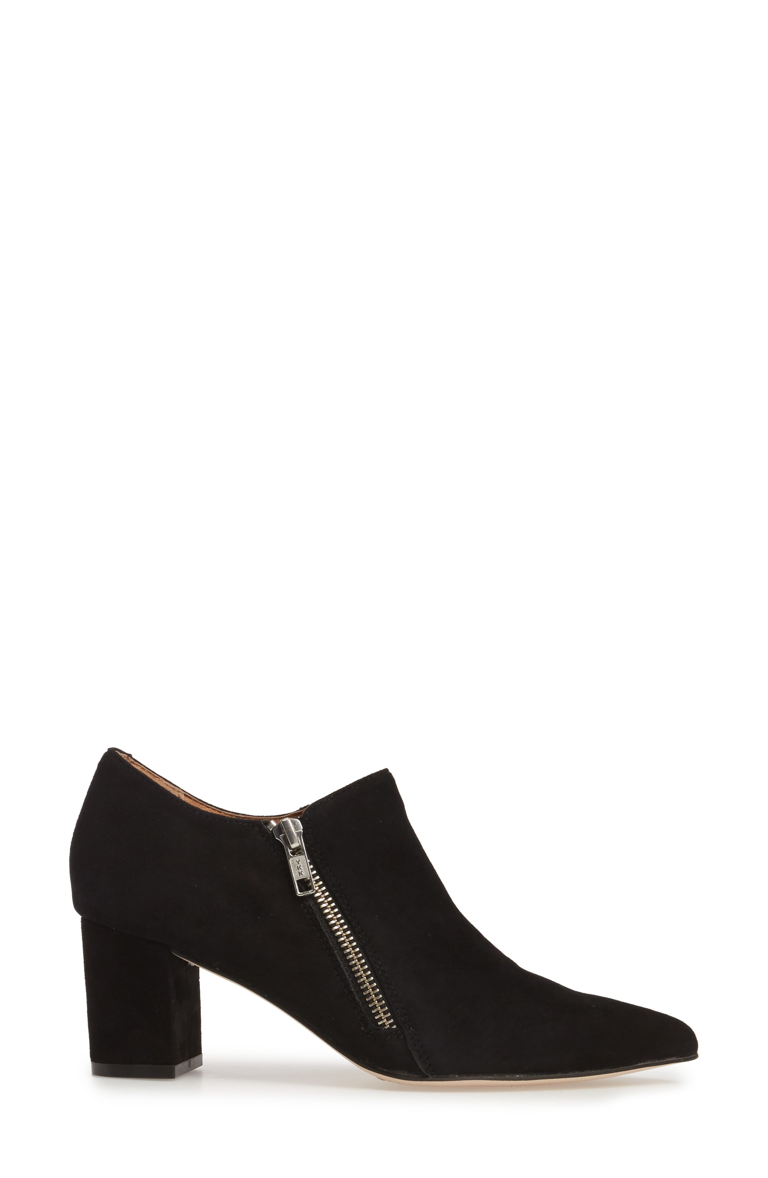 Radar Pointy Toe Bootie, Alternate, color, BLACK SUEDE